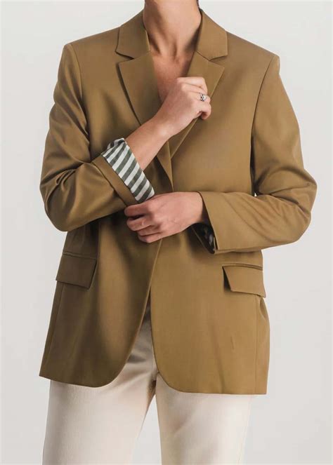 chloe stora blazer|CHLOE STORA Vino Jacket In Bronze .